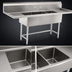 Thumbnail image #3 for Eagle Group BlendPort BPFE Series 2-Compartment 18-Gauge 304 Stainless Steel Economy Sink with 18 x 18 Bowls