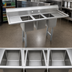 Thumbnail image #3 for Advance Tabco 3-Compartment Convenience Store Sink with Left and Right Drainboards, 64-Inch Wide