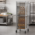 Thumbnail image #3 for New Age Full-Height Knock-Down Aluminum Bun Pan Rack with Open Sides, End Loading, 30-Pan Capacity, and 5-Inch Swivel Casters