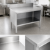 Thumbnail image #3 for John Boos Open-Front Enclosed Base Stainless Steel Work Table with 5-Inch Backsplash, 60 x 30 Inches