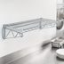 Thumbnail image #3 for Quantum Wall-Mount Cantilever Single Wire Shelf, 36 x 24 Inches, Chrome Plated