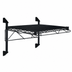 Thumbnail image #3 for Quantum Wall-Mount Cantilever Single Shelf Wire Shelving Unit, 72 x 24 Inch, Black Epoxy Antimicrobial