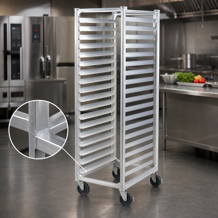 Product image #3 for Carter-Hoffmann O8612W Wide-Opening Aluminum Side-Load Pan Rack for 12 Full-Size Trays