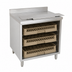 Thumbnail image #3 for BK Resources 24 Inch x 21 Inch Underbar Stainless Steel Glass Rack Cabinet with Drainboard Top and Open Front Base