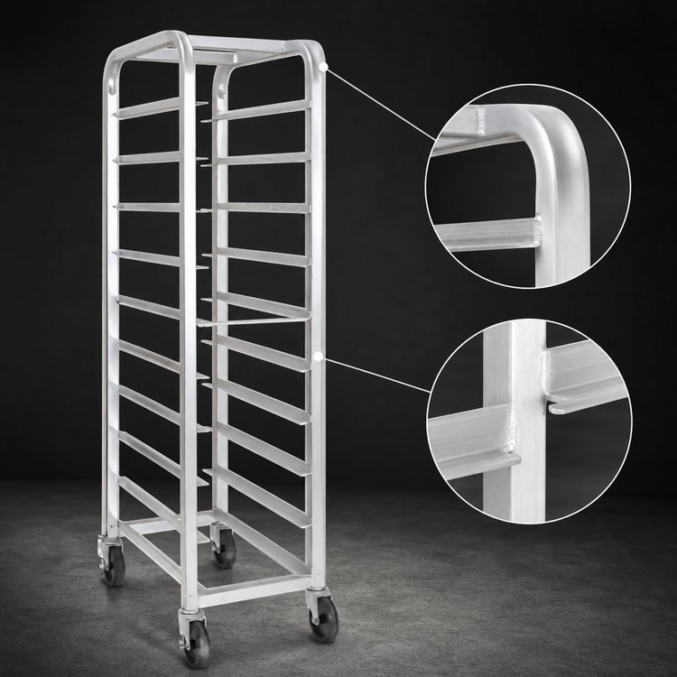 Product image #3 for Lifetime Tough Heavy-Duty Aluminum End-Load Platter Rack Cart, 6-Platter Capacity