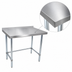 Thumbnail image #3 for BK Resources 72-Inch x 18-Inch Open Base Stainless Steel Work Table with 1-1/2-Inch Riser