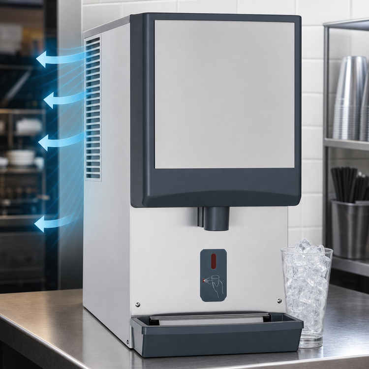 Product image #3 for Symphony Plus 12CI414A-SI Countertop Ice-Only Dispenser with Integral Air-Cooled Icemaker