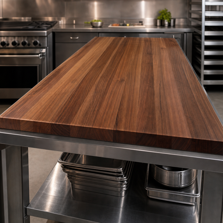 Product image #3 for John Boos Boos Block 60-Inch x 27-Inch Edge Grain Walnut Kitchen Countertop