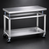Thumbnail image #3 for New Age 72-Inch x 24-Inch x 24-Inch Open Base Aluminum Equipment Stand with 12-Gauge Removable Top