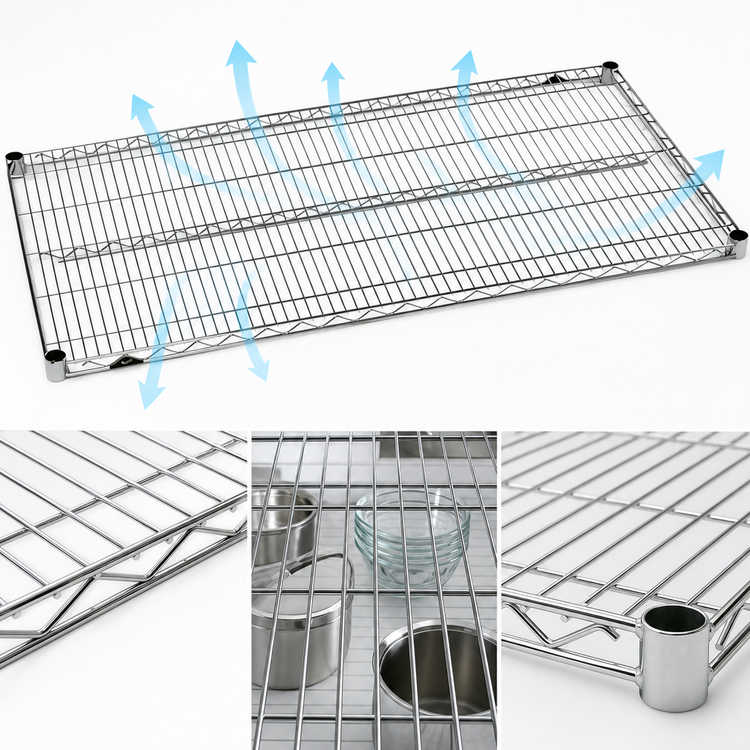 Product image #3 for Metro Super Erecta Super Wide 36 x 36 Inch Stainless Steel Wire Shelf