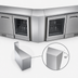 Thumbnail image #3 for Krowne Royal Series Front Corner Underbar Angle Filler, 24-Inch Deep, 15° Angle, Stainless Steel