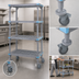 Thumbnail image #3 for Millenia Mobile Polymer Starter Shelving Unit with 4 Open Grid Shelves, 60W x 21D x 86H, Gray