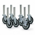 Thumbnail image #3 for Advance Tabco Special Value Series 5-Inch Stem Casters Set of 6 with 2 Brakes and Galvanized Legs