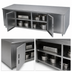 Thumbnail image #3 for Advance Tabco HB-SS-367 Enclosed Work Table with Cabinet Base, 84 x 36 Inches, 14-Gauge 304 Stainless Steel Top