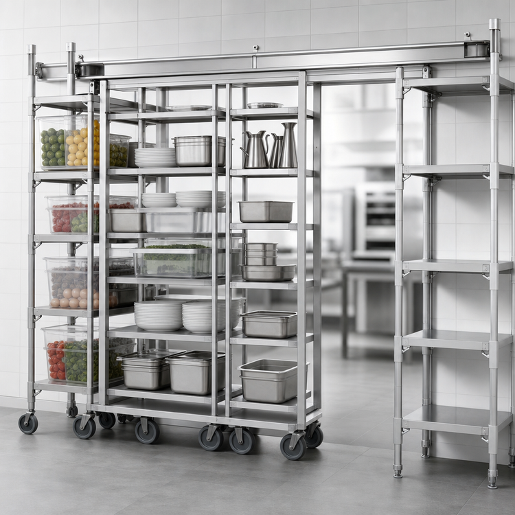 Product image #3 for Metro TOP-TRACK Super Erecta and Super Adjustable 21-Inch Stationary Intermediate Unit Kit