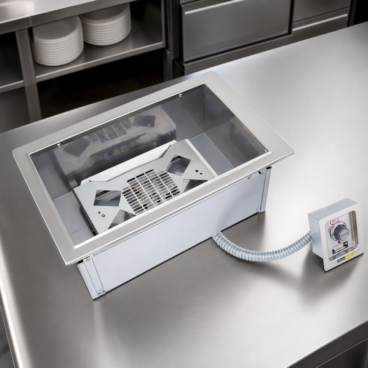 Product image #3 for Wells MDW100 Top-Mount Built-In Electric Dry Well Food Warmer, Single 12 x 20-Inch Pan