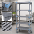 Thumbnail image #3 for Quantum Millenia Mobile Polymer Shelving Starter Unit with 5 Open Grid Shelves, 48W x 21D x 62H, Gray