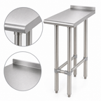 Thumbnail image #3 for Sapphire Manufacturing SMEFT-3015 15" x 30" Stainless Steel Equipment Filler Table, 18/400 Top, 1-1/2" Rear Up-Turn