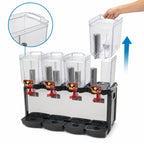 Thumbnail image #3 for Eurodib USA Cofrimell CD4J110 4-Bowl Refrigerated Juice Dispenser with 3-Gallon Removable Polycarbonate Bowls, 110V
