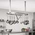 Thumbnail image #3 for John Boos Boat-Shaped Ceiling-Mounted Stainless Steel Pot Rack for 60-Inch Tables with 15 Double Hooks