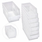 Thumbnail image #3 for Quantum QSB202CL Nesting Shelf Bin, Clear Polypropylene, Rear Hanglock, 11-5/8"L x 6-5/8"W x 6"H Case of 30