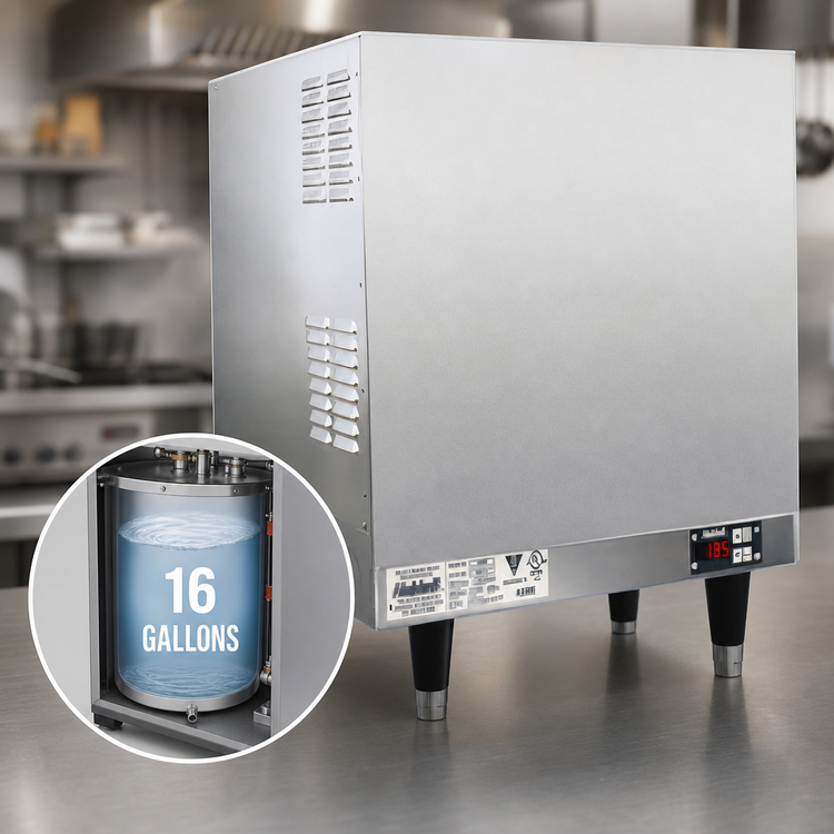 Product image #3 for Hubbell J1612 Floor Model Electric Booster Heater with 16-Gallon Stainless Steel Tank, 12 kW