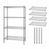 Thumbnail image #3 for Quantum Chrome Plated Wire Shelving Starter Kit, 60
