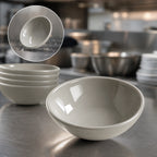Thumbnail image #3 for American Metalcraft Crave Collection CBL4SH Round Melamine Fruit Bowl, 4.5 oz, Shadow Gray, Break-Resistant Case of 24