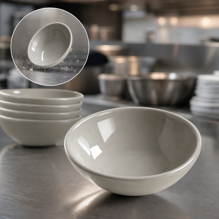 Product image #3 for American Metalcraft Crave Collection Shadow Round Melamine Fruit Bowl, 4.5 oz