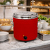 Thumbnail image #3 for Omcan 11 Qt Retro Electric Soup Warmer/Rethermalizer, Red Coated Ceramic
