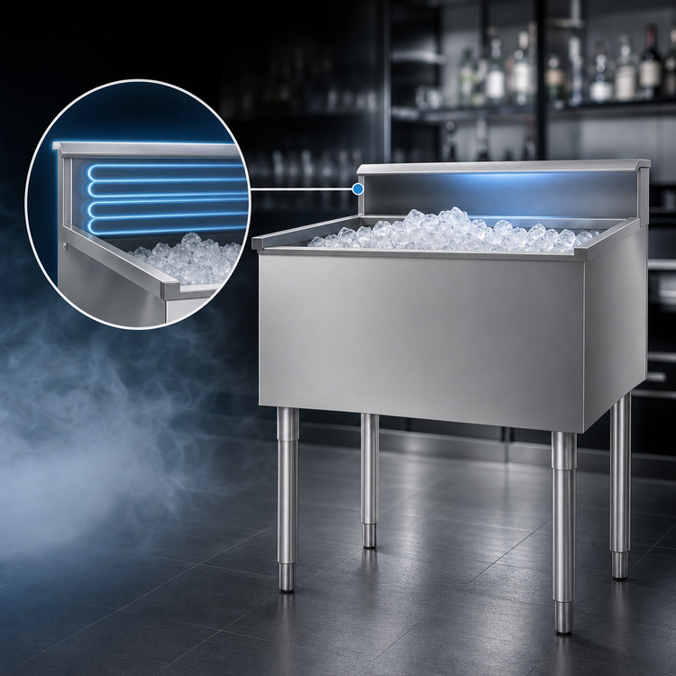 Product image #3 for 2200 Series 36-Inch Underbar Ice Bin/Cocktail Unit with 7-Circuit Cold Plate, 101 lb. Capacity