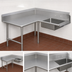 Thumbnail image #3 for John Boos Pro-Bowl L-Shaped Corner Soiled Dishtable with 20