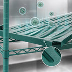 Thumbnail image #3 for Eagle Group QuadPlus QPF-2436E-GL Louvered Polymer Shelf Mat with Wire Frame, 36 x 24 Inch, Green Case of 4