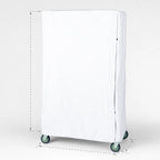 Thumbnail image #3 for Quantum CC246063WNV Wire Cart Cover, 400 Denier White Nylon, 24 x 60 x 63 Inches, Velcro Flap