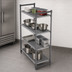 Thumbnail image #3 for Cambro Camshelving Basics Plus 4-Tier Vented Stationary Polymer Shelving Starter Unit, 42W x 24D x 64H, Brushed Graphite