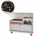 Thumbnail image #3 for American Range 48-Inch Gas Restaurant Range with 4 Open Burners, 24-Inch Raised Griddle/Broiler, Convection Oven and Storage Base
