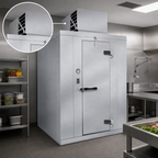 Thumbnail image #3 for Kolpak Polar-Pak P7-0610-FT Indoor Walk-In Freezer, Top-Mounted Self-Contained Refrigeration, Galvalume, with Floor