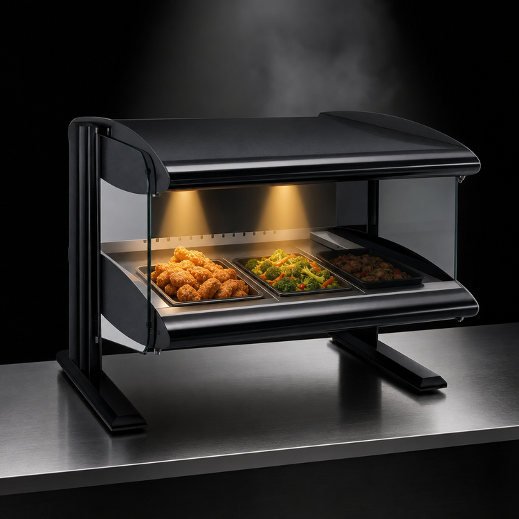 Product image #3 for Hatco Spot On 40-Inch Horizontal Countertop Heated Zone Merchandiser, Single Shelf, 4 Zones, 120V