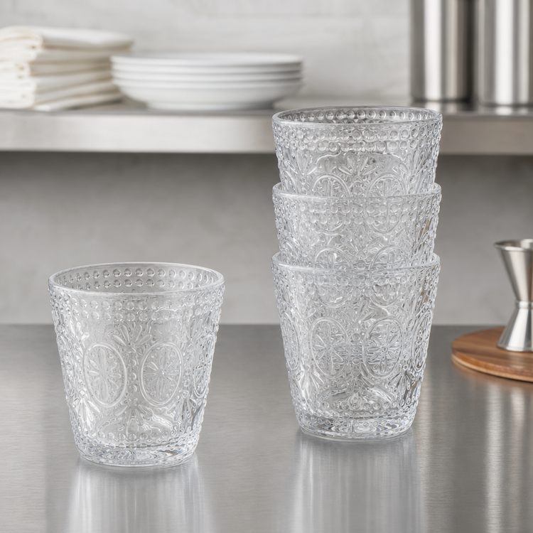 Product image #4 for American Metalcraft Lilli Drinkware Collection Stackable Tritan Rocks Glass, Clear, 8 oz.