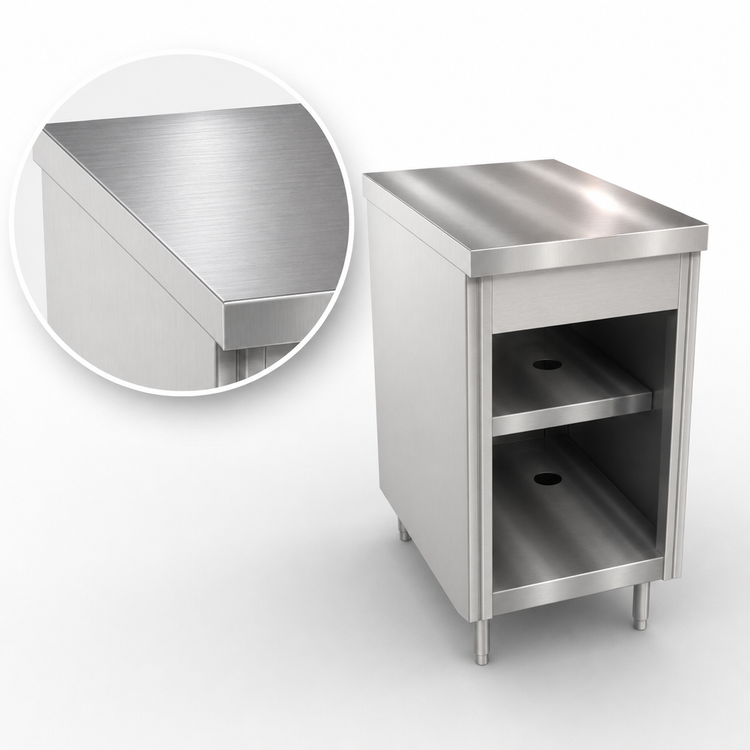 Product image #2 for Duke Thurmaduke Solid Top Utility Counter with Open Rear and Undershelves, 18 x 32 x 36 Inches