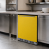 Thumbnail image #4 for Summit Appliance 24-Inch ADA Height Undercounter Refrigerator-Freezer with Saffron Gold Door