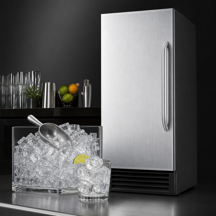 Product image #3 for Summit Commercial ADA-Compliant Built-In/Freestanding Full-Size/Dice Cube Ice Maker with 50 Lb. Daily Production, 25 Lb. Bin