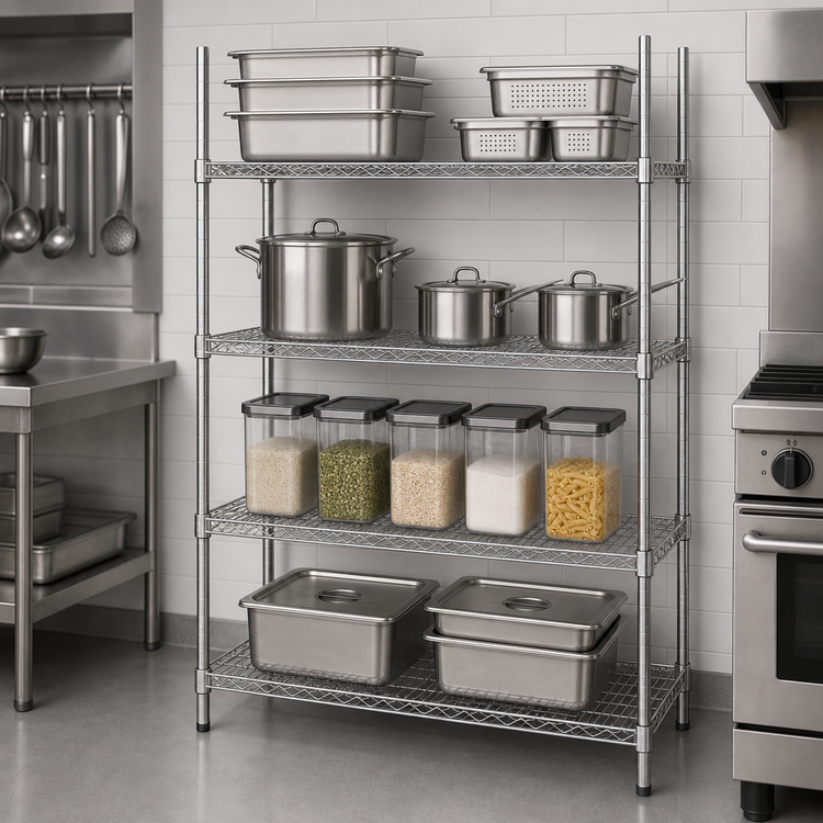 Product image #3 for Advance Tabco Special Value Heavy Duty Chrome Plated Wire Shelf, 42 x 24 Inches