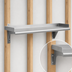 Thumbnail image #3 for Eagle Group Snap-n-Slide 72-Inch Wall-Mounted Shelf, 15-Inch Deep, Rolled Front Edge, 14/304 Stainless Steel