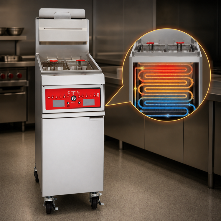 Product image #4 for Vulcan PowerFry5 High-Efficiency Free-Standing Gas Fryer, 21-Inch Wide, 65-70 lb Capacity