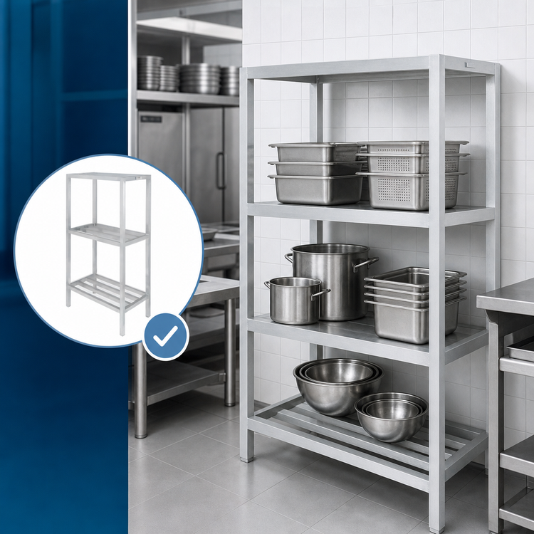 Product image #3 for Channel Manufacturing All-Welded Tubular Dunnage Shelving Unit, 3-Shelf, 36 x 20 x 64 Inches, Aluminum