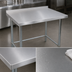 Thumbnail image #3 for BK Resources 48-Inch x 30-Inch Open Base Riser Top Stainless Steel Work Table