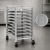 Thumbnail image #3 for Mobile Counter-Height Open-Side Pan Rack for 9 Full-Size 18 x 26 Inch Pans