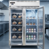 Thumbnail image #2 for Continental Refrigerator D2FSNSSGD Designer Line 2-Section Shallow Depth Reach-In Display Freezer with Glass Doors
