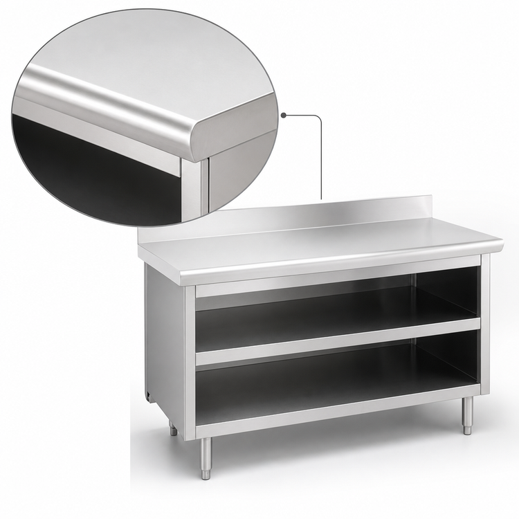 Product image #3 for La Rosa Refrigeration L-60142-32 Open Cabinet Base Utility Stand, 42 x 32 Inches, 304 Stainless Steel Top